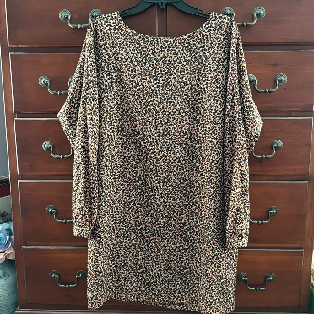 LOFT leopard print dress